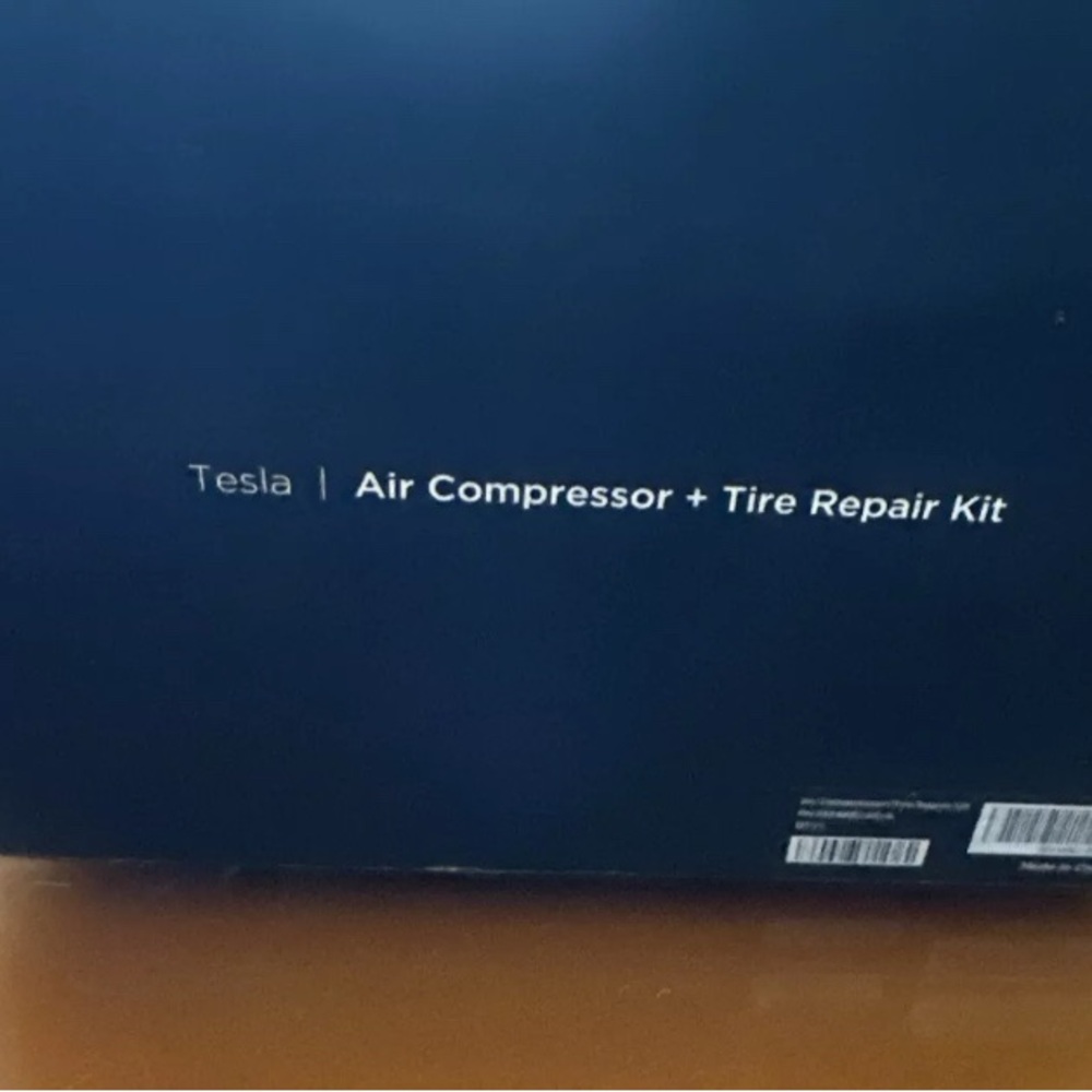 Tesla Air Compressor and Tire Repair Kit
